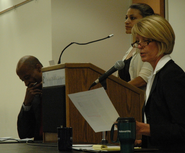 Bay Village Mayor Debbie Sutherland Debating Cuyahoga County Commissioner Peter Lawson Jones